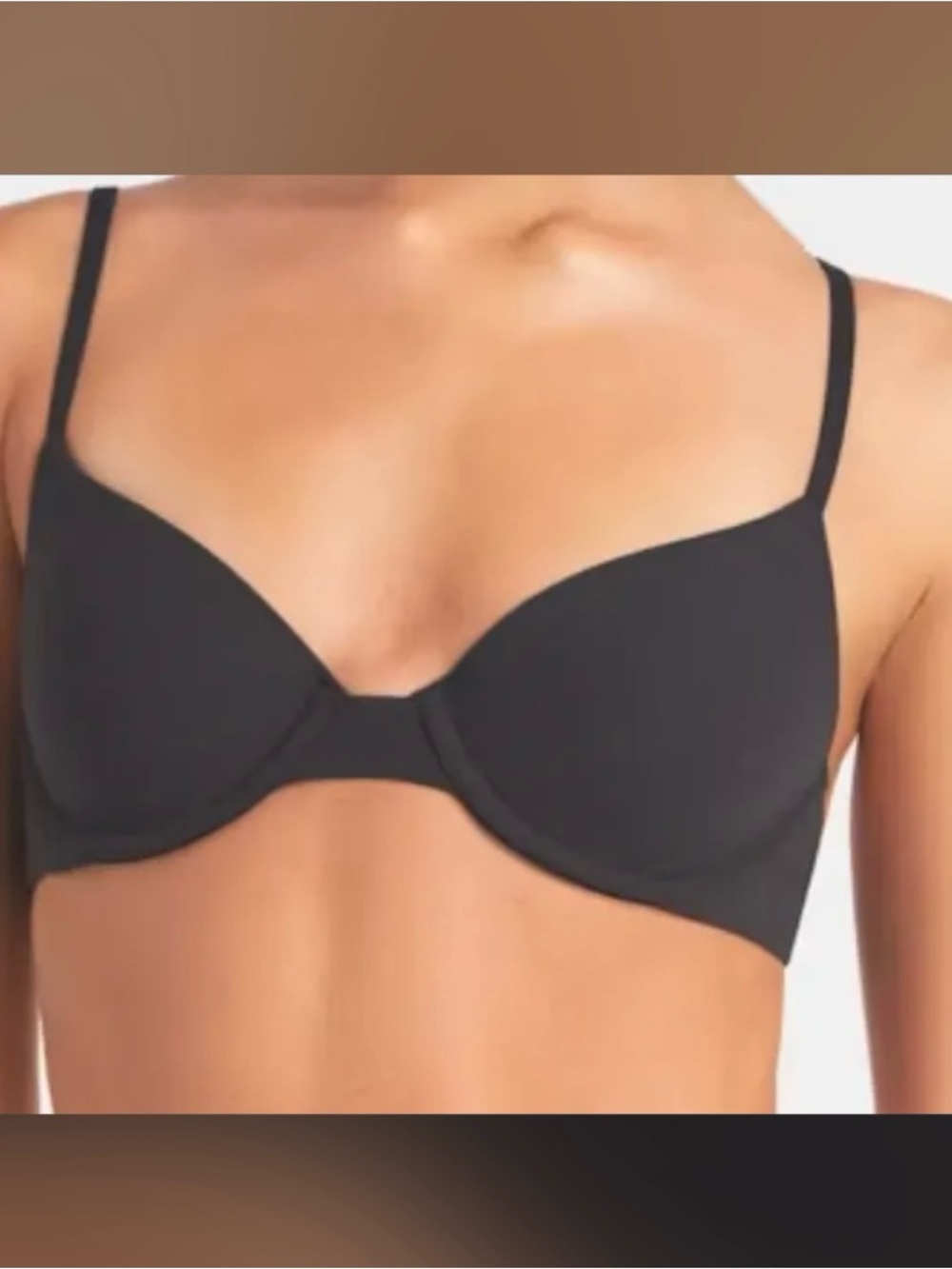 SKIMS FITS EVERYBODY T-SHIRT BRA OYNX 36D